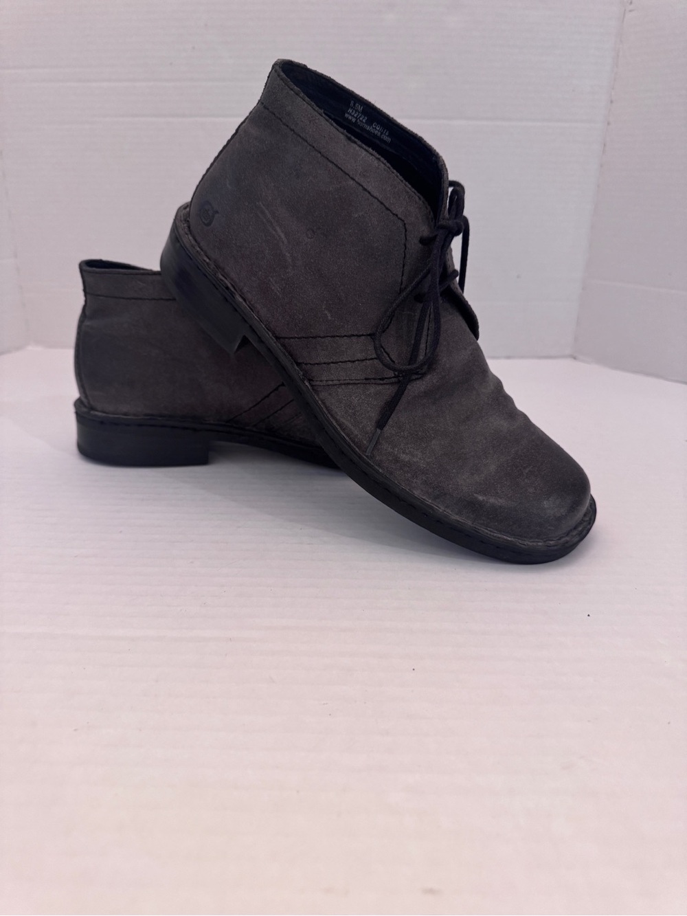 Born Harrison Chukka Shoes Heritage Mens 8.5 M Gray Leather Lace Up Rock Office
